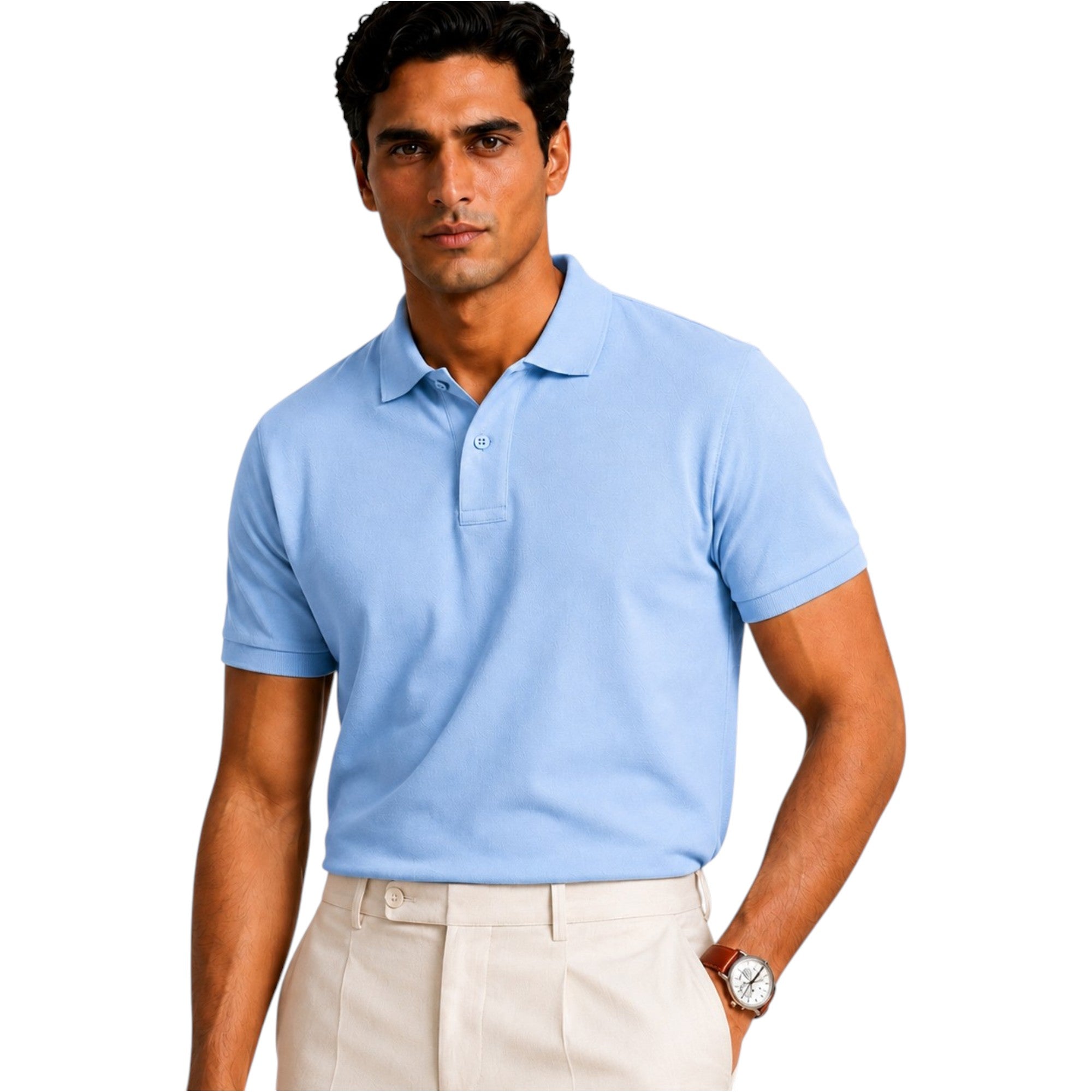 Classic Polo T-Shirt (Pack of 2) | 100% Cotton | Black & Blue