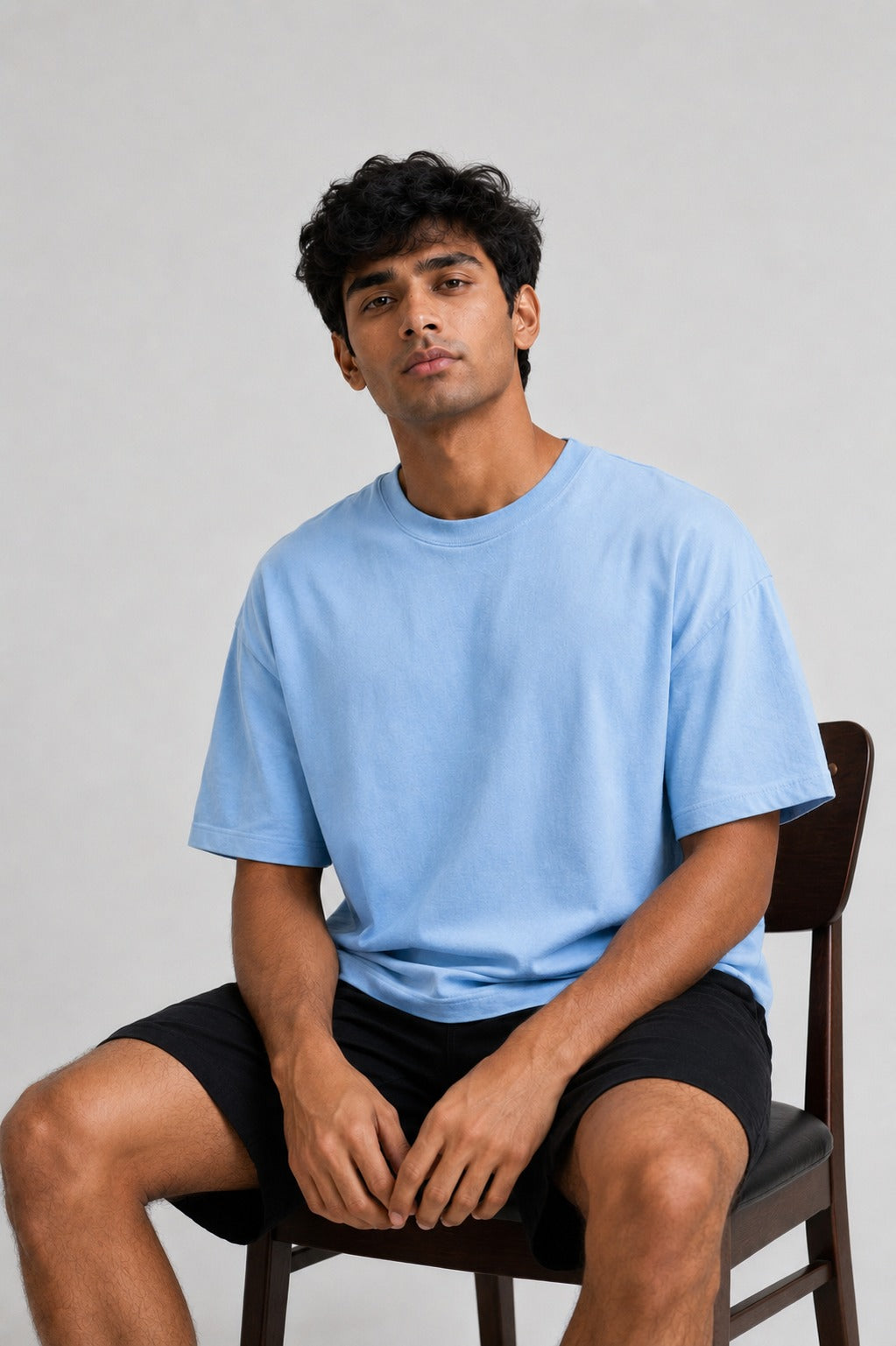 Relaxed Fit T Shirt (Powder Blue)