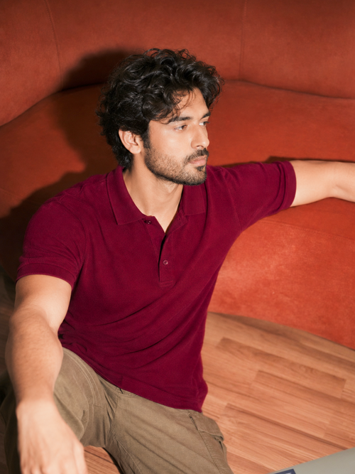 Classic Polo T-Shirt (Maroon)