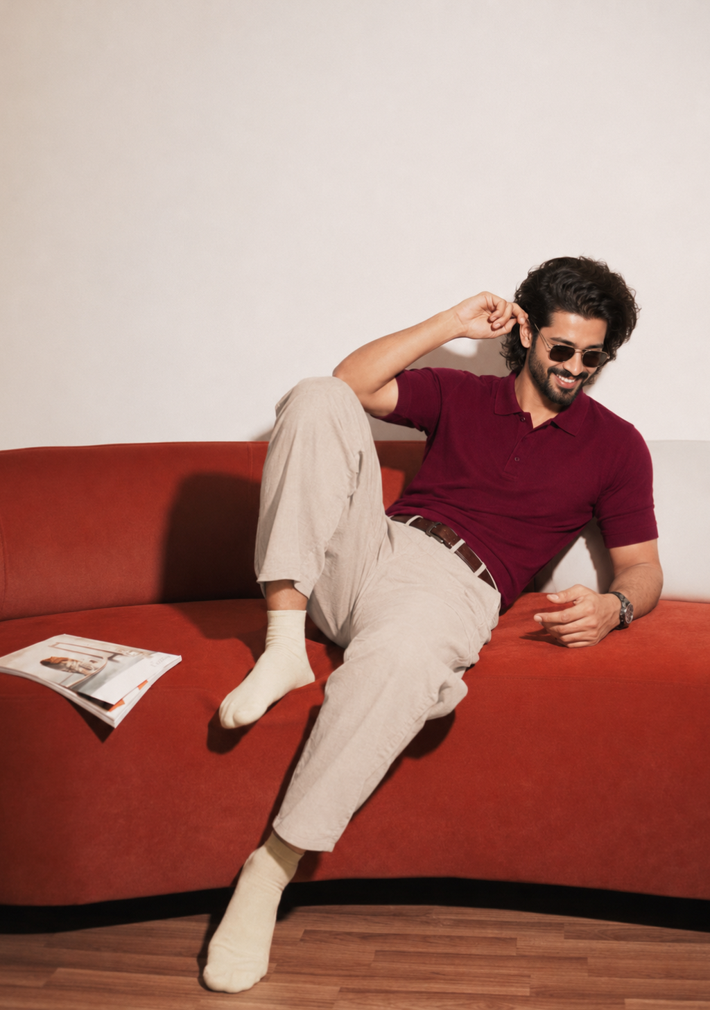 Classic Polo T-Shirt (Maroon)