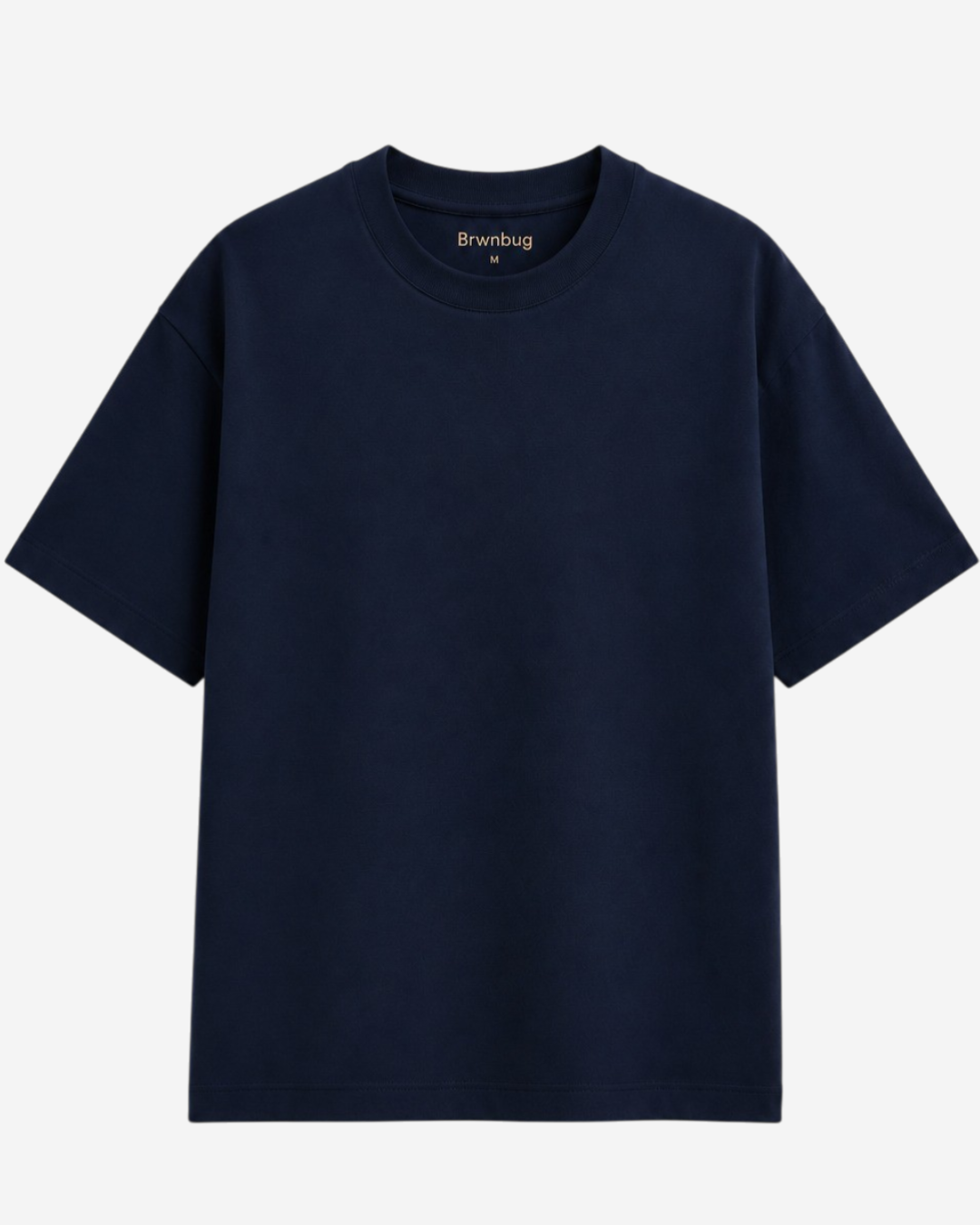 Relaxed Fit T Shirt (Navy Blue)(100% Cotton)